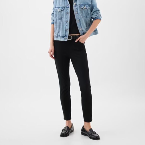GAP Skinny Ankle Pants in Bi-Stretch, black, size 6 - Picture 1 of 10